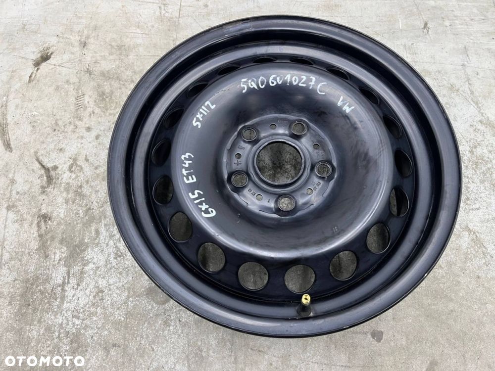 Felga VW Passat Golf Audi A4 A3 Seat Leon Skoda Octavia 6jx15 5x112 ET43 felga stalowa 15 cali - 3