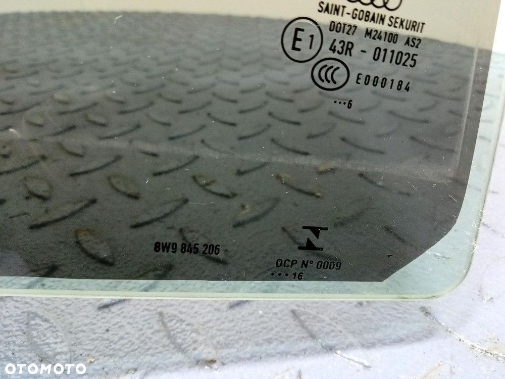 AUDI A4 B9 8W AVANT SZYBA DRZWI TYŁ PRAWA TYLNA 16R 8W9845206 - 3