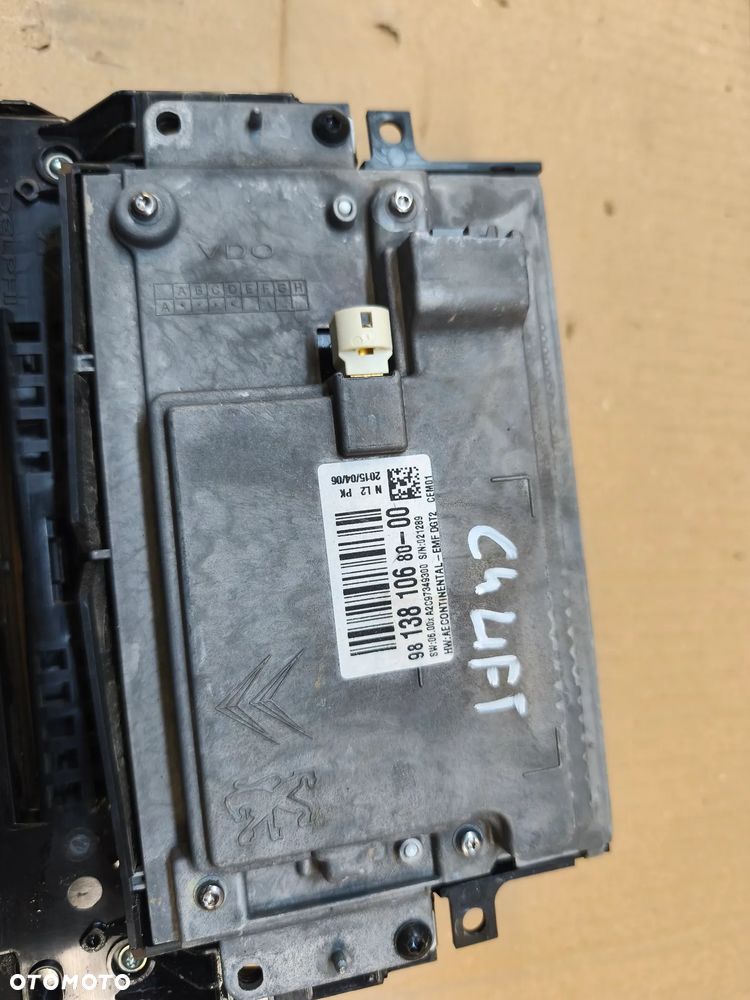 PANEL STEROWANIA WYŚWIETLACZ 9813810680 CITROEN C4 II B7 - 6