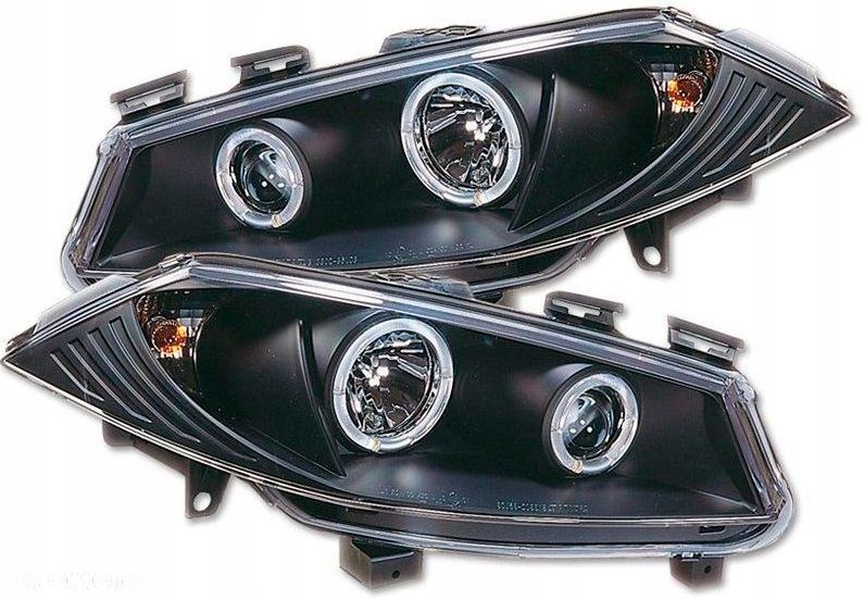 Reflektory Lampy kpl Ringi Angel Eyes Led Tuning Renault Megane II 2 2002- - 5