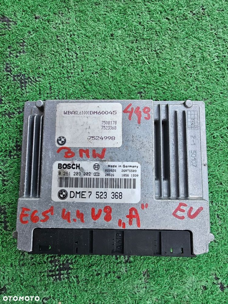 ZESTAW IMMO KOMPUTER SILNIKA BMW E65 4.4 V8 0261209002 N62B44 DME 7523368 - 1