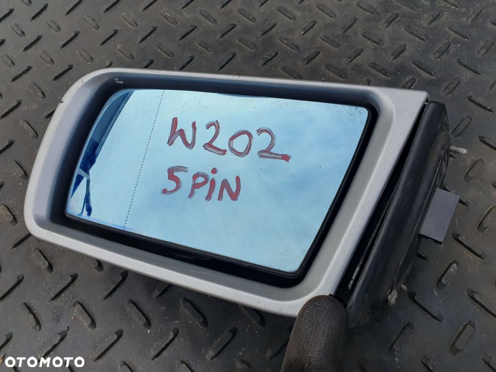 MERCEDES C W202 LUSTERKO ZEWNĘTRZNE LEWE ELEKTRYCZNE 5PIN SREBRNE 2028110198 - 2