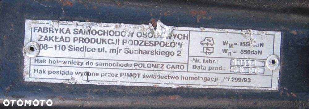 hak holowniczy kula POLONEZ CARO - 4