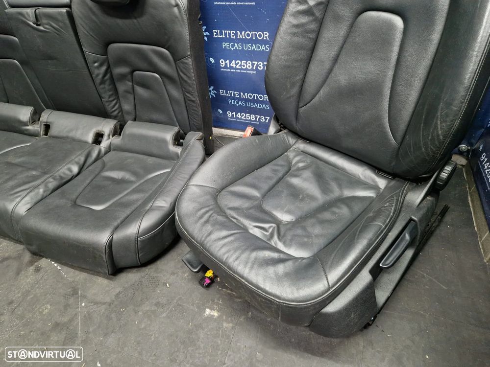 Jogo de bancos usados AUDI A5 8T COUPE PELE PRETOS - 4