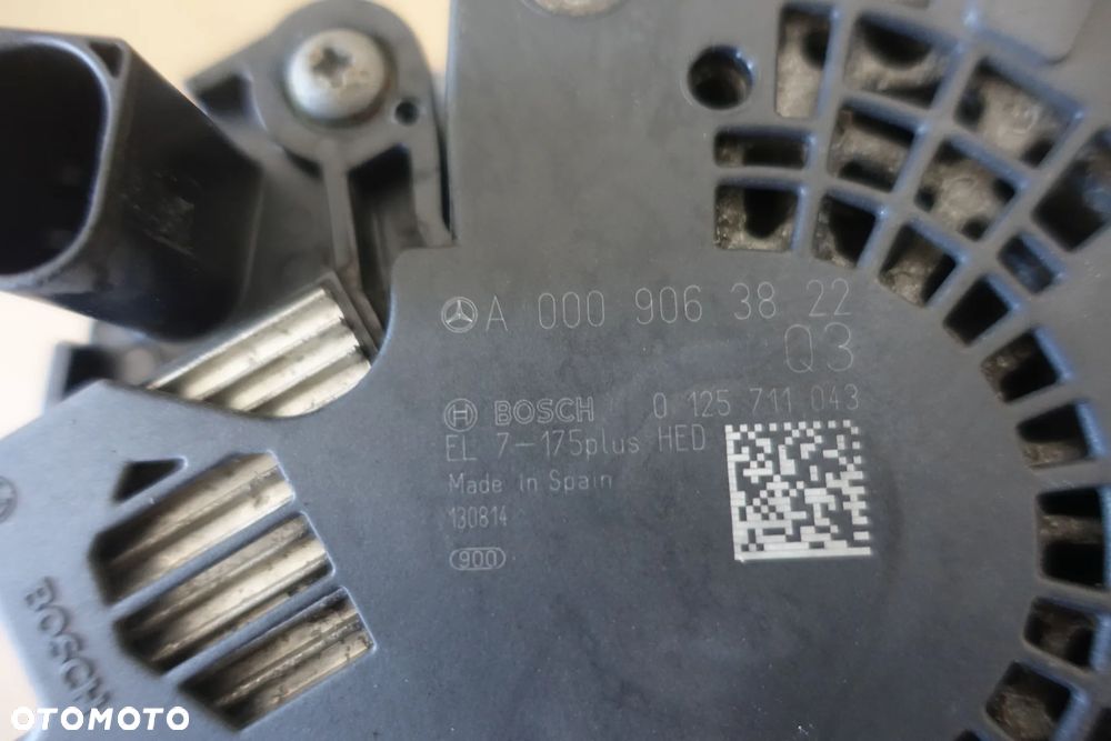ALTERNATOR MERCEDES W176 W246 1,5 CDI A0009063822 - 3