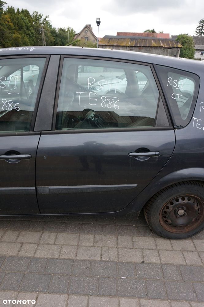 DRZWI TYLNE LEWE SCENIC II PH1 NV676 CZARNY RENAULT 2004-2006 - 1