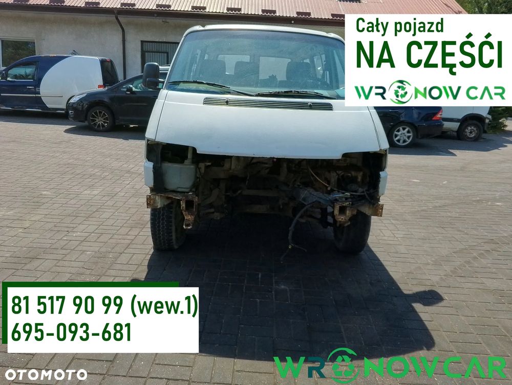 Volkswagen Transporter T4 (90-96r.) 2.4 D 77KM. Silnik AUY Skrzynia EHH lakier R-902 R902 T7 . Cały na części. GWARANCJA !!! Przód Tył Zestaw Komplet Drzwi Klapa Zderzak Błotnik Maska Grill Atrapa Szyba Pas Lampa Lusterko Boczki Fotel Kanapa Kokpit Deska Rozdzielcza Przełącznik Włącznik Sterownik Przewody Wiązka Instalacja Moduł Komputer Czujnik Listwa Pompa Alternator Wtryski Głowica Rozrusznik Kompresor Sprzęgło Dwumas Silnik Skrzynia ABS Klimatyzacji Paliwa Wspomagania Kolektor Turbina Przepustnica Zawór Chłodnica Koło Hak Belka Sanki Zawieszenie Mcpherson Półoś Amortyzator Wydech Tłumik Zacisk Most - 1
