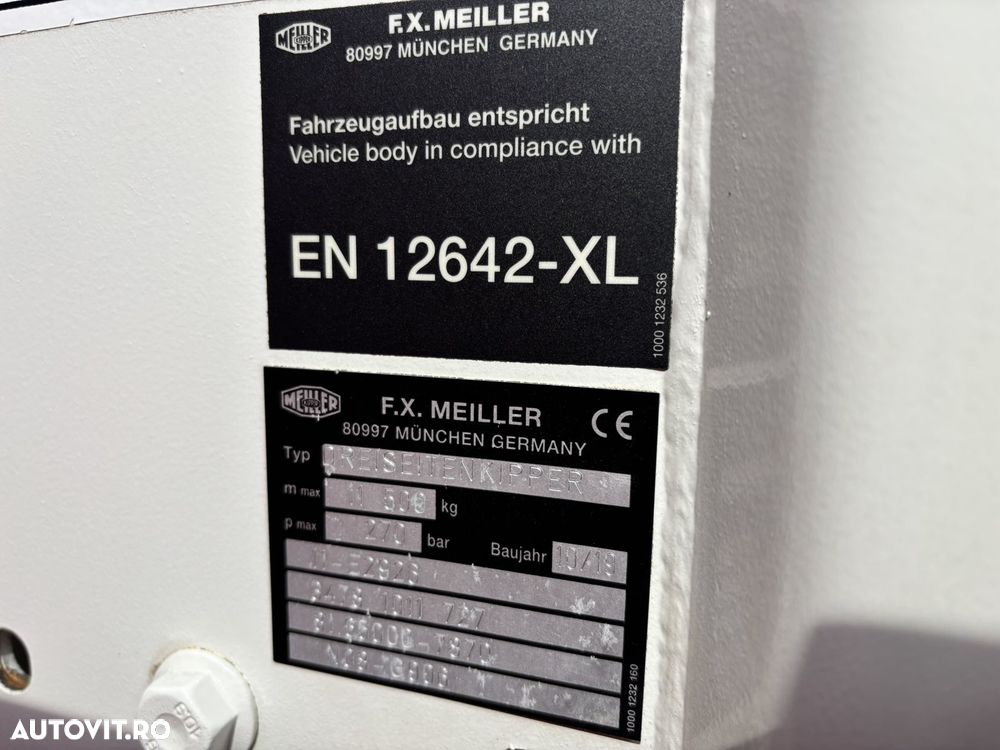 MAN TGM 18.250, Palfinger PK 13.501, an 2020, 16.000 km, bascula Meiller trilateral - 22