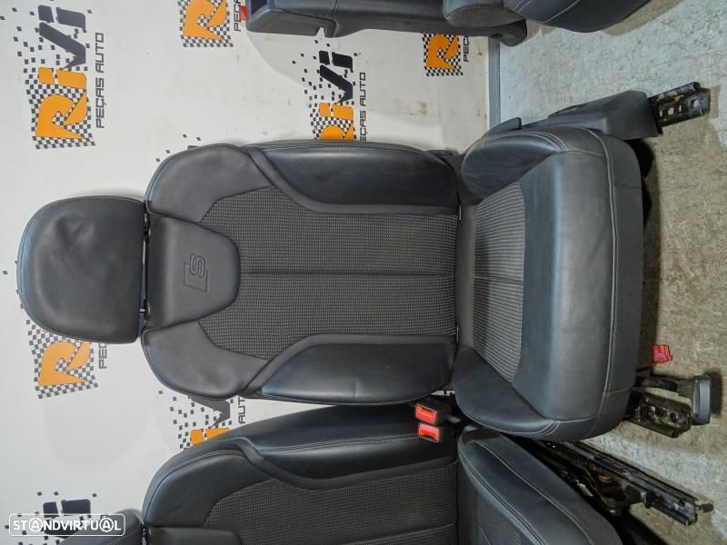 Bancos Audi Q2 SLine em Pele e Tecido com Quartelas - 5