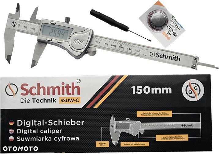 SUWMIARKA CYFROWA ELEKTRONICZNA METALOWA INOX L150 - 1