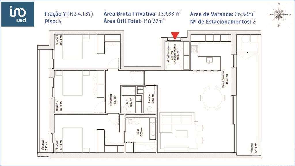 Apartamento T3 em Glória E Vera Cruz de 117,00 m2 - Grande imagem: 2/20