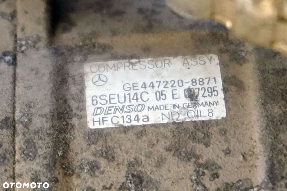 KOMPRESOR KLIMATYZACJI SPRĘŻARKA A-KLASA W168 LIFT 1.4 8V GE447220 8871 6SEU14C 05E 007295 MERCEDES 2001-2004 - 7