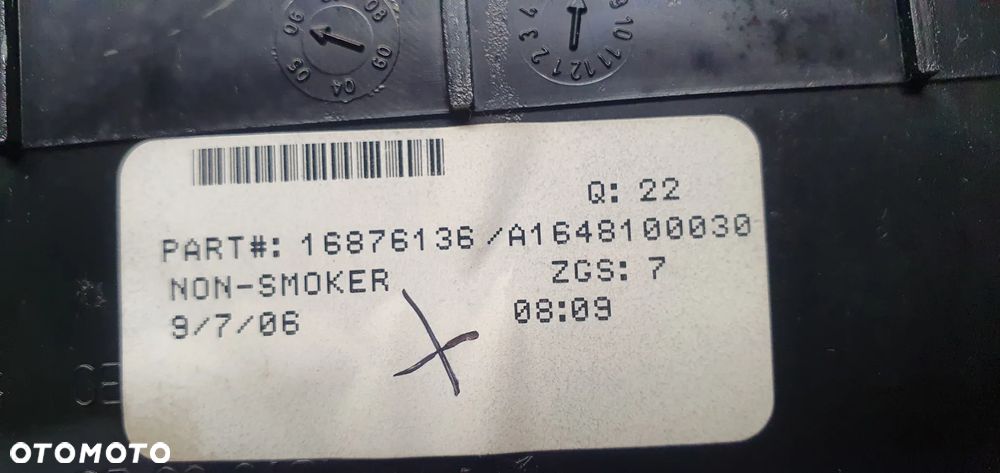 Schowek półka deski konsoli Mercedes ML W164 A1648100030 - 5