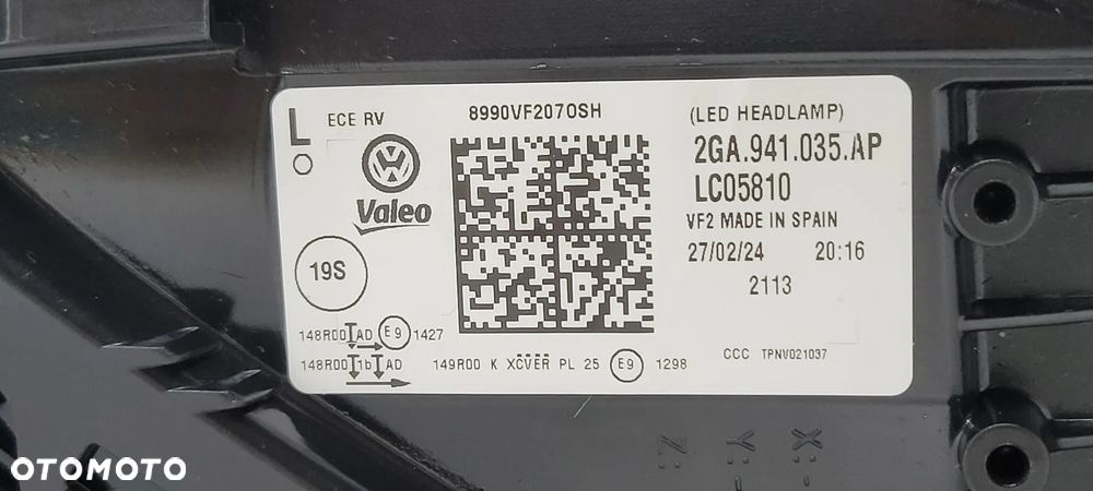 LAMPA PRZÓD LEWA VW T-ROC ,,IQ LIGHT,, FULL LED LIFT 2021- 2GA941035AP - 8