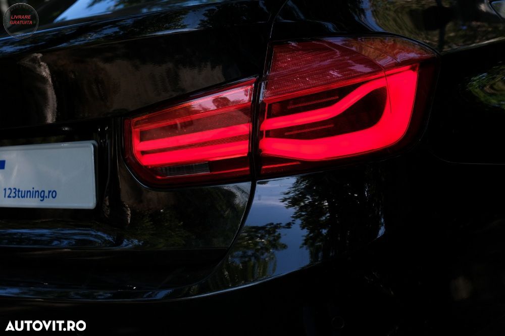 Stopuri LED BMW Seria 3 F30 (2011-2019) Rosu Clar LCI Design cu Semnal Dinamic Sec- livrare gratuita - 21
