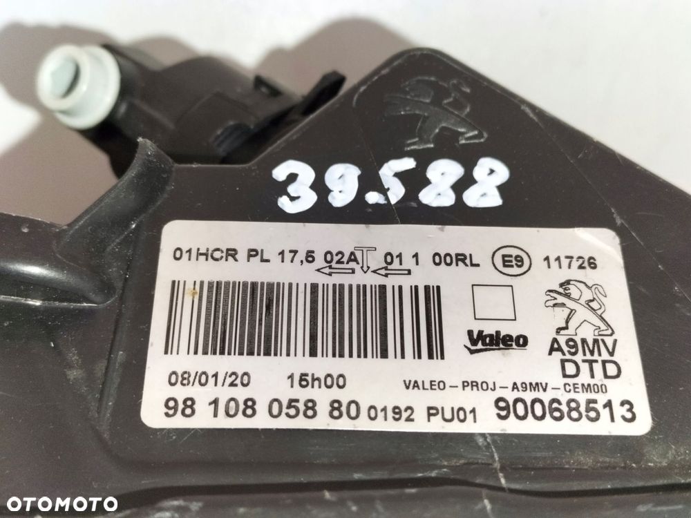 lampa przednia reflektor prawa peugeot 208 lift 15-19 - 8