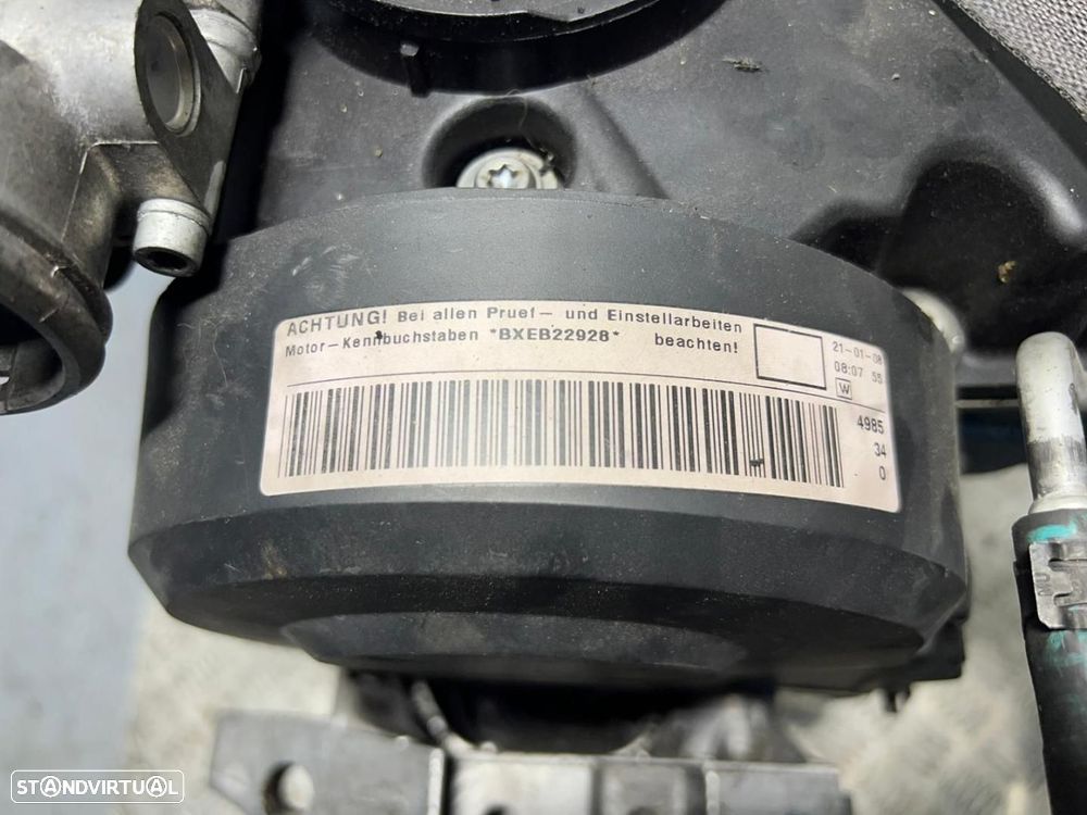 Motor SKODA SUPERB II Estate (3T5) 1.9 TDI | 10.09 - 11.10 Usado REF. BXE - 6