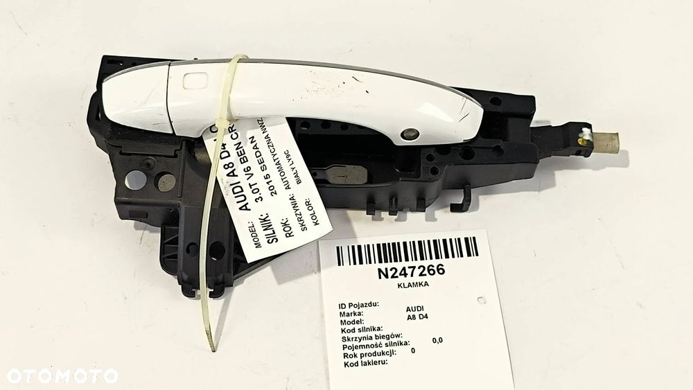 Klamka zewnętrzna drzwi przednich 4H0837886 Audi A8 S8 D - 1