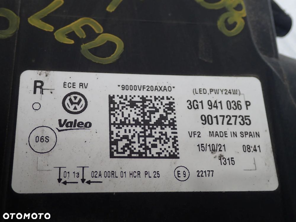 LAMPA PRAWY PRZÓD  VW PASSAT B8 LIFT FULL LED 3G1941036P RADOM - 8
