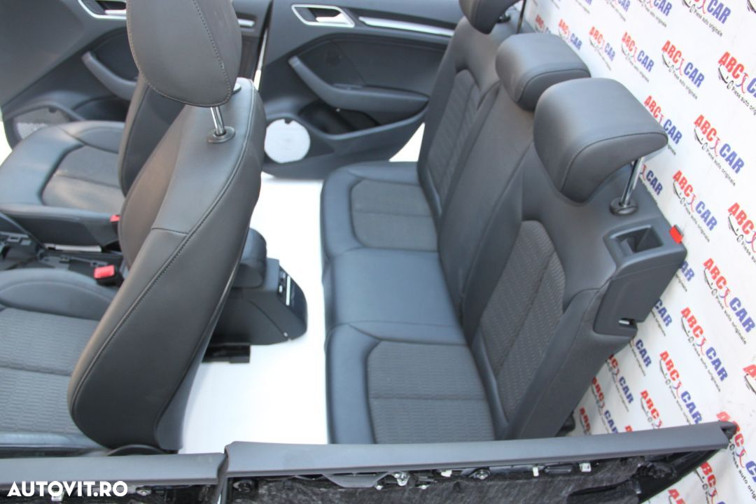 Interior de piele si material negru Audi A3 8V SPORTBACK Model 2015 !!! NU ESTE DE ANGLIA !!! - 4