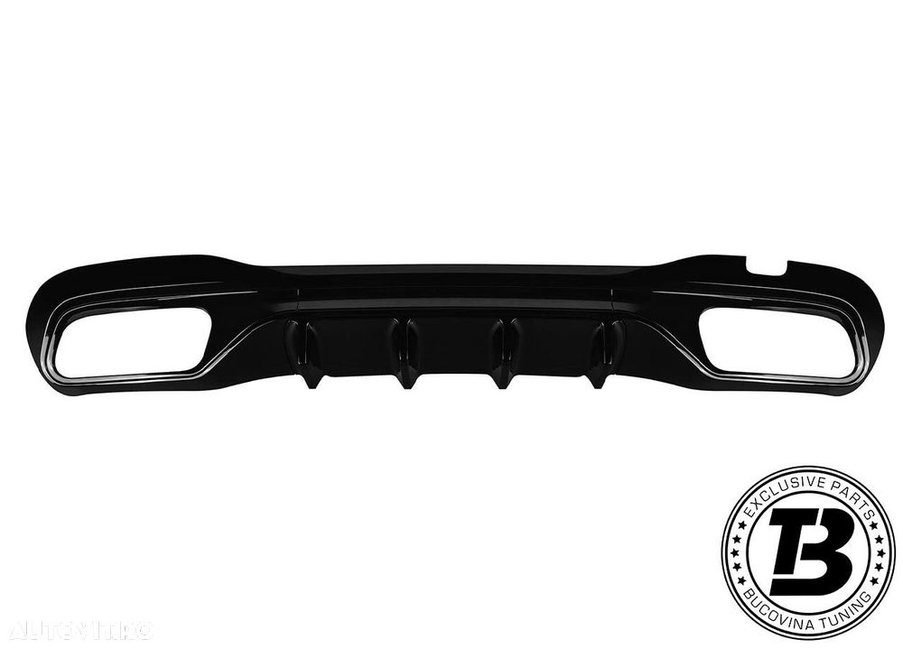 Difuzor Bara Spate cu Ornamente compatibil cu Mercedes C Class W206 C63 Design - 4