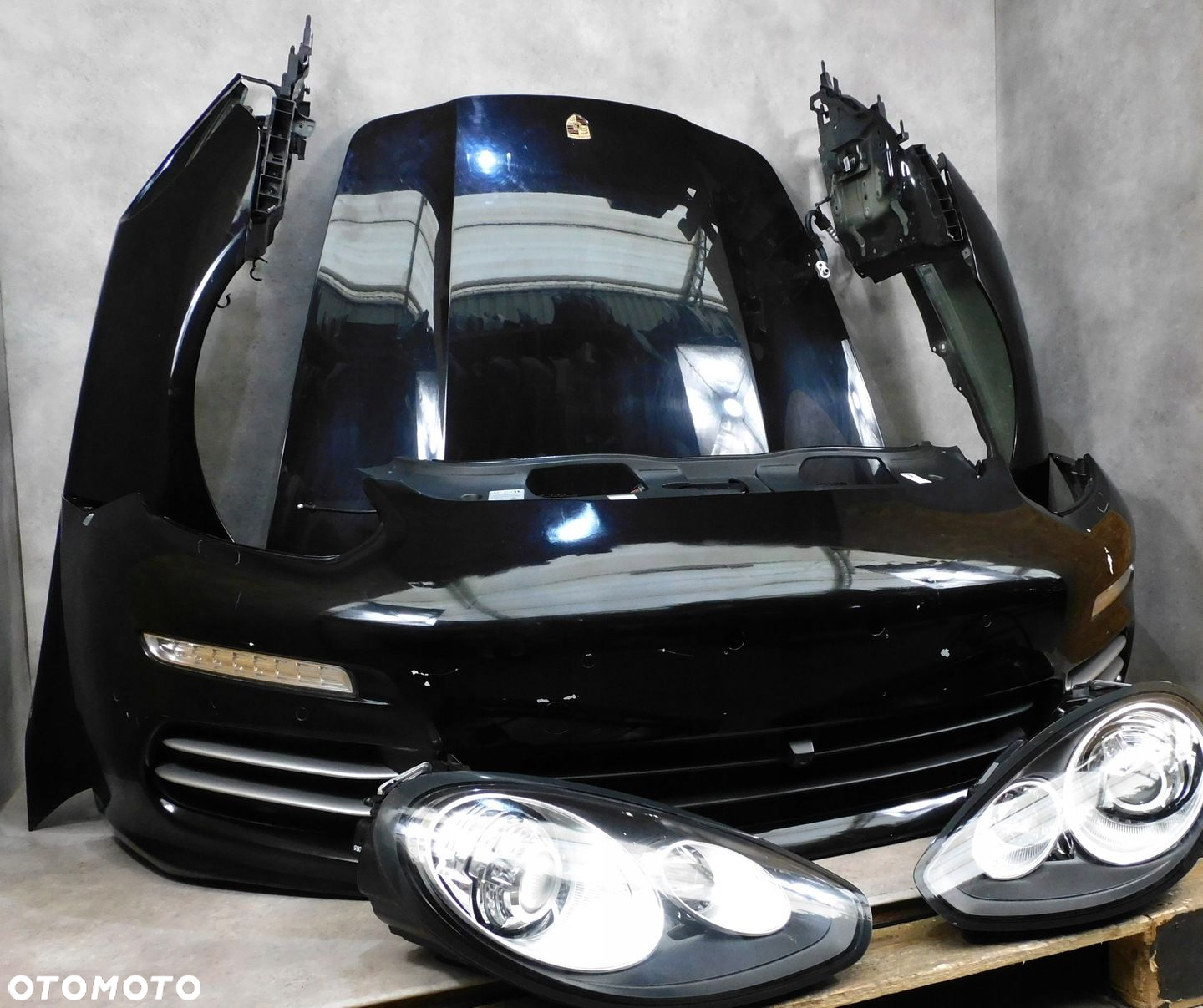 Porsche PANAMERA 970 LIFT kompletny przód maska lampy zderzak PAS CZARNY - 5