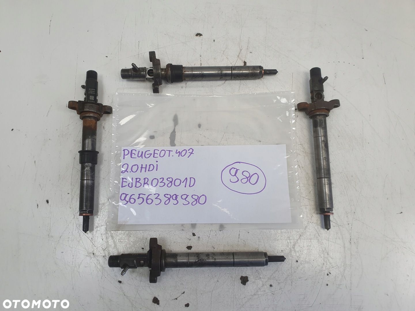 Peugeot 407 2.0 HDI WTRYSKIWACZ wtrysk DELPHI EJBR03801D - 2