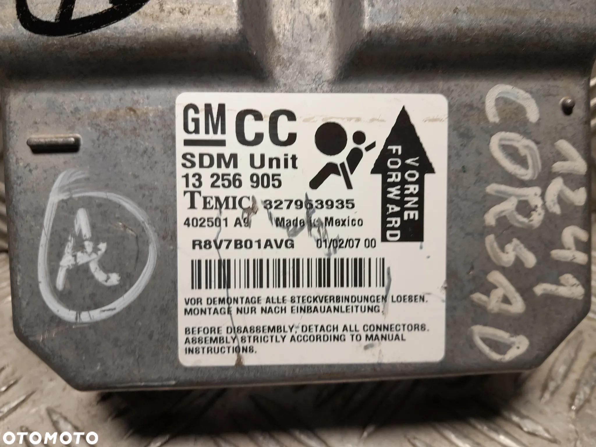 OPEL CORSA D MODUŁ AIRBAG PODUSZEK 13256905 - 2