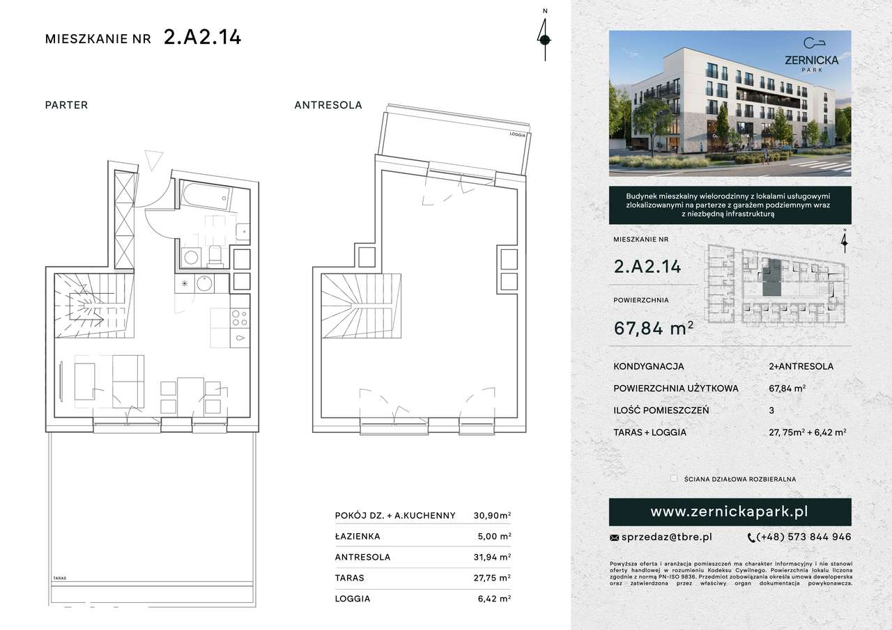 Mieszkanie 67m2 | taras+loggia | Żernicka Park | PROMOCJA