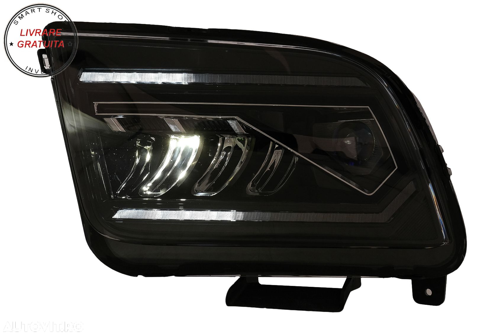 Faruri Full LED Ford Mustang V Pre-Facelift (2005-2009) Negru cu Semnal Dinamic Se- livrare gratuita - 3