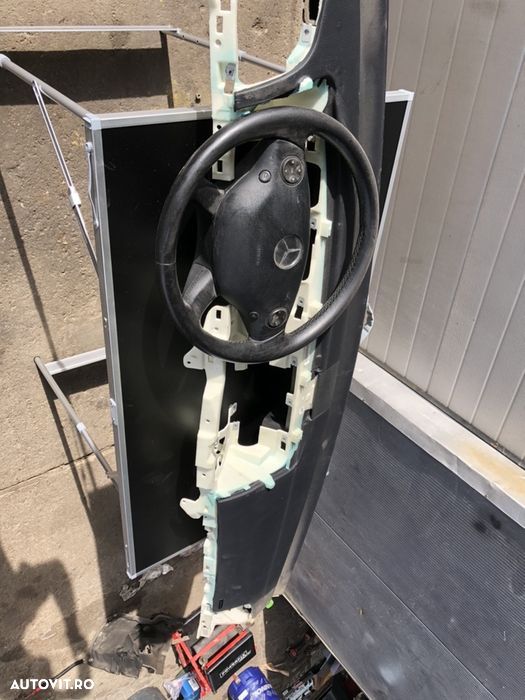 Plansa bord si airbag volan negru mercede S class s320cdi S500 w221 cl 500 w216 - 4