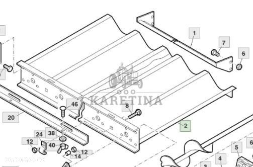 John Deere 9780CTS 9780HM 9780 CTS Dozownik Ziarna Ślimak Podawania Ziarna AH146655 - 1