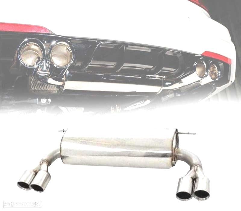 PANELA ESCAPE DEPORTIVA BMW F30 F31 320 316 LOOK M DUPLA SAÍDA - 1