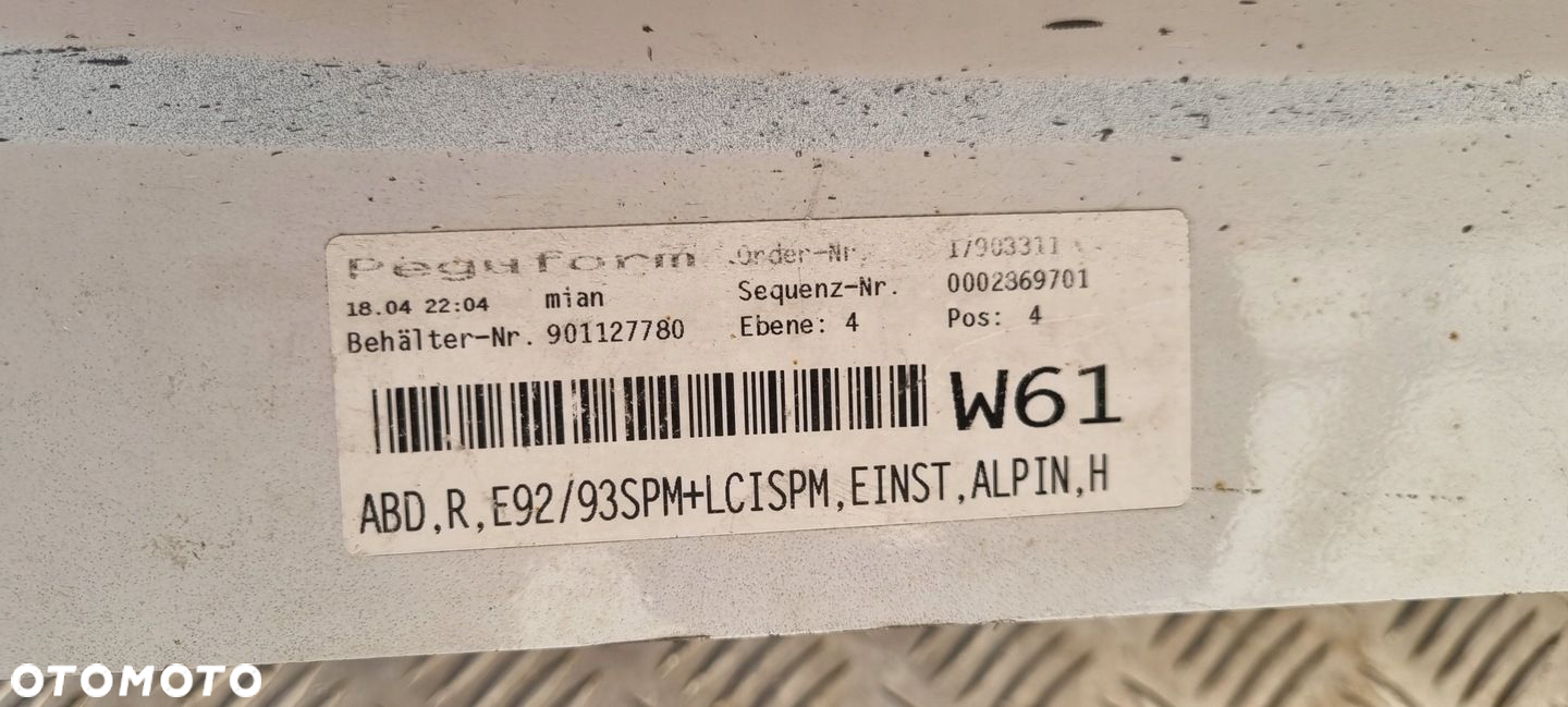 BMW E92 E93 LISTWA PROGOWA PRÓG PRAWA M-PAKIET - 16