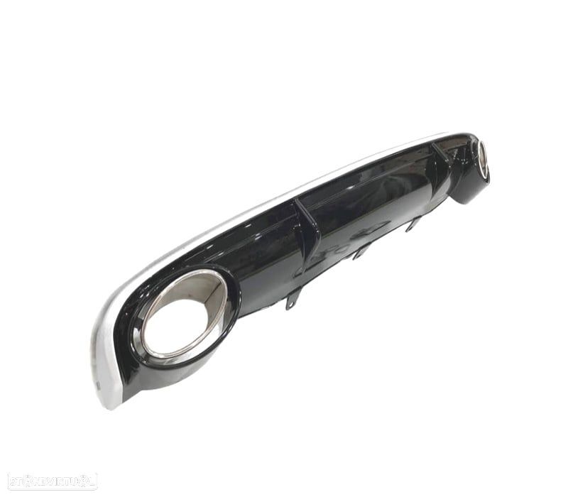 DIFUSOR AUDI A7 12-15 LOOK RS7 + PONTEIRAS DE ESCAPE PRETO BRILHANTE - 2