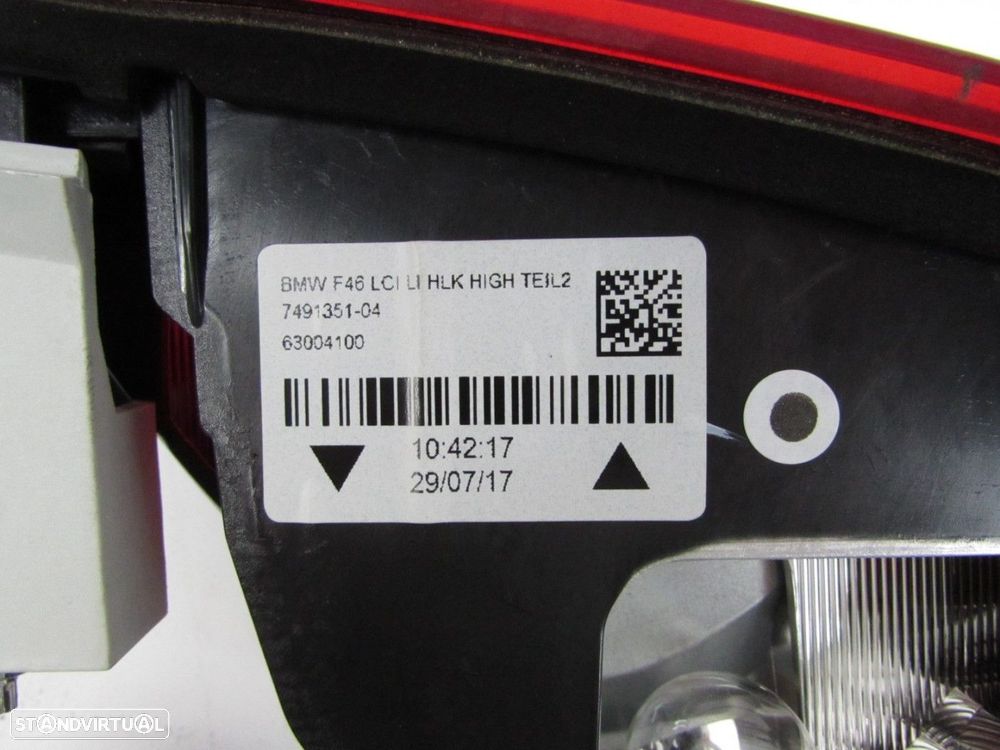 Farolim Da Mala Em Led Esquerdo Seminovo/ Original BMW 2 Gran Tourer (F46) 63217... - 3