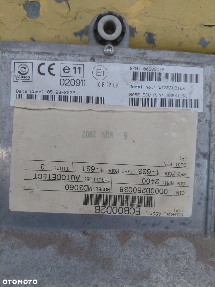Sterownik automatycznej skrzyni biegów ALLISON TRANSMISSION WT3 ECU 24V | MD3006 RENAULT / MERCEDES - 2