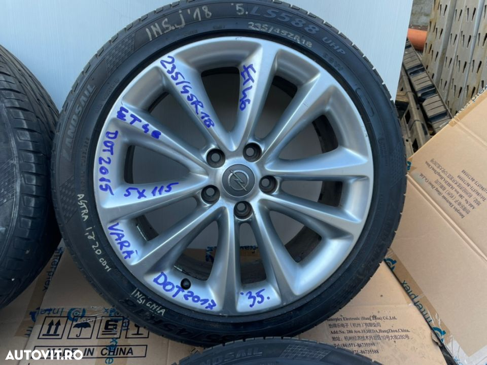 Jante aliaj OPEL ASTRA J,ZAFIRA C cu cauciucuri vara 235/45R18 - 8