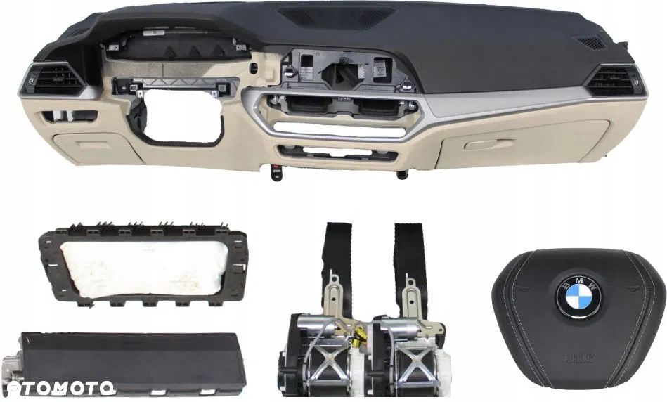 DESKA KONSOLA AIRBAG BMW 3 G20 PODUSZKI PASY - 1