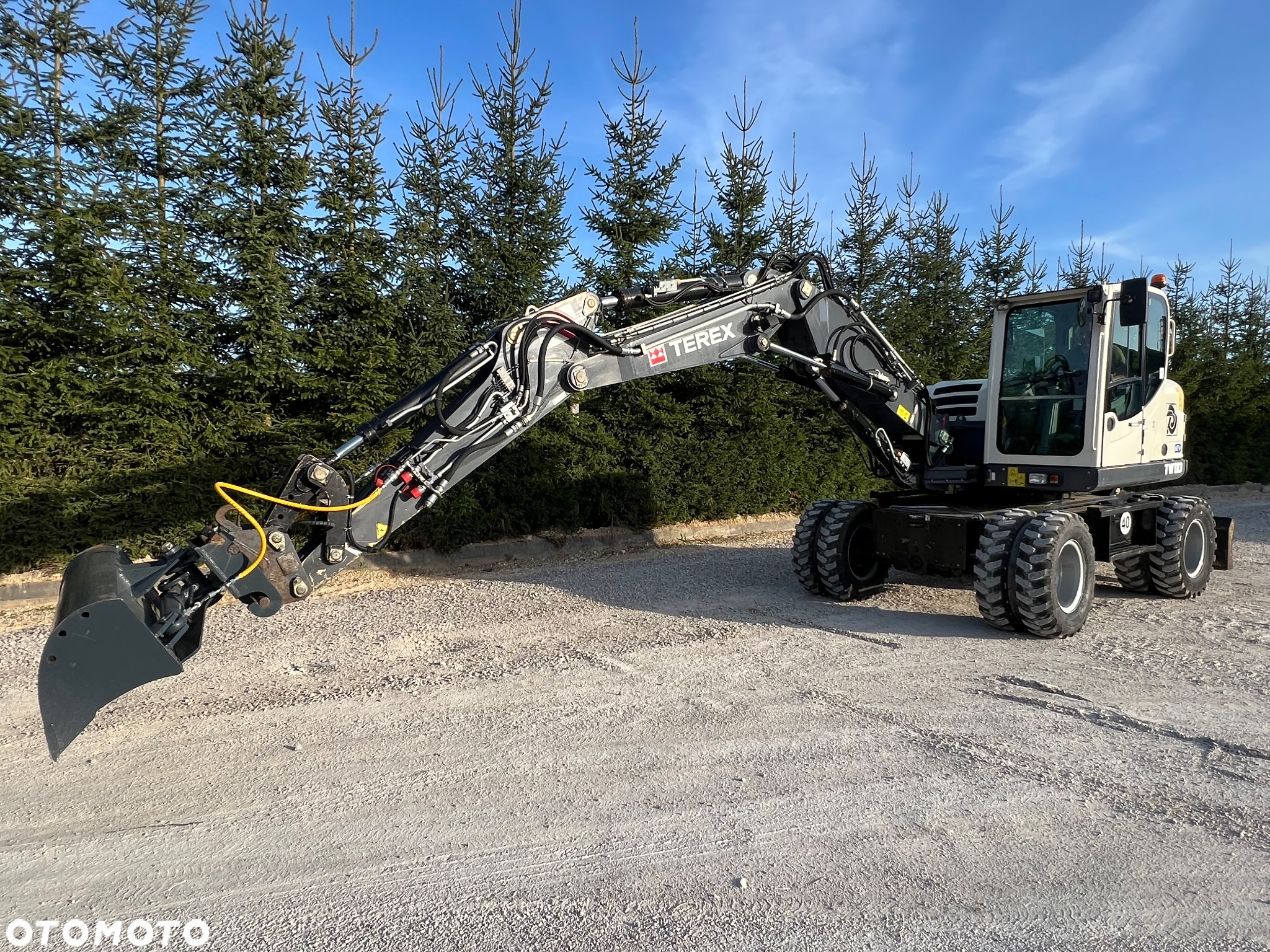 Terex Koparka kołowa TEREX TW110 3x łamane ramię TRIOLE BOOM wersja SPEED 4x4x4 2biegowa 40km/h 1 wł kpl dokumentów KLIMATYZACJA 11ton 4xoś skrętna TW 110  centr smarowanie Cat 313 DEUTZ Volvo Schaeff Jcb - 4