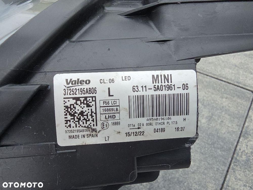 MINI F56 F55 F54 LIFT LCI Lampy Full Led 63115A0196106 63115A0196205 Czarne - 15