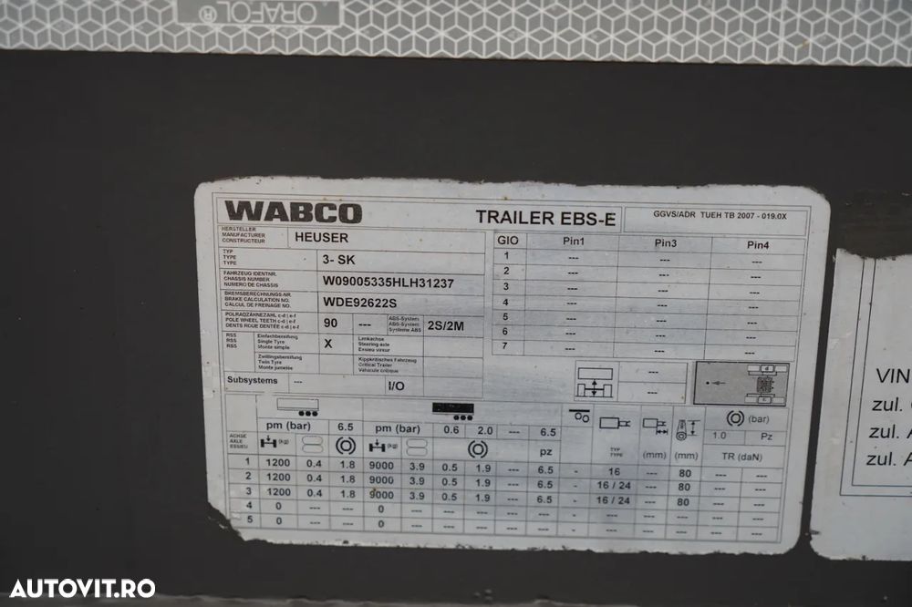 Alta BASCĂ HEUSER / 26 m3 / ALUMINIU / 4.500 KG / JANTE DIN ALIAJ / 2017 - 20