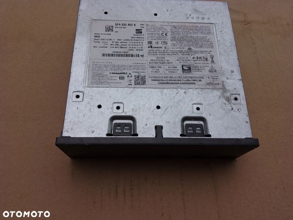 SEAT MIB STEROWNIK 5FA035862 MMI NAWIGACJA 5FA035862K