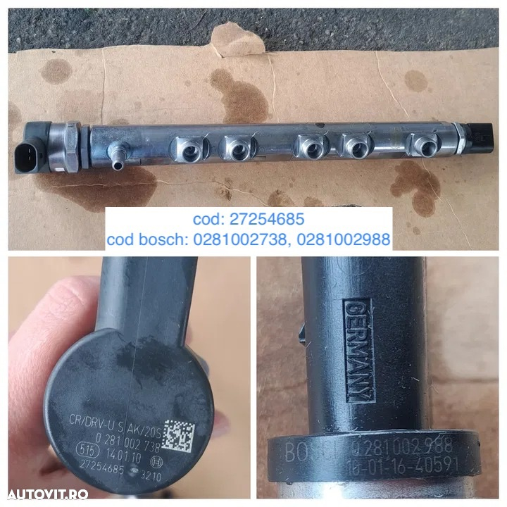 Kit ( set ) injectie diesel motorina pompa inalta presiune injectoare rampa injectoare cu senzori bmw pt motor N47 , N47N , N47D20A , N47D20C Seria 1 2 3 4 143cp 115cp - 4