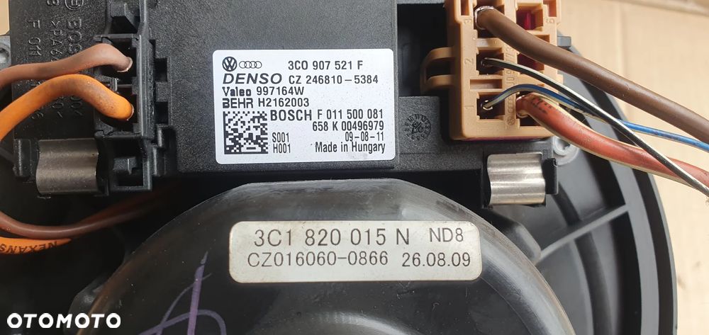 Wentylator silnik dmuchawy nagrzewnicy VW Passat B6 3C1820015N 3C0907521F - 5
