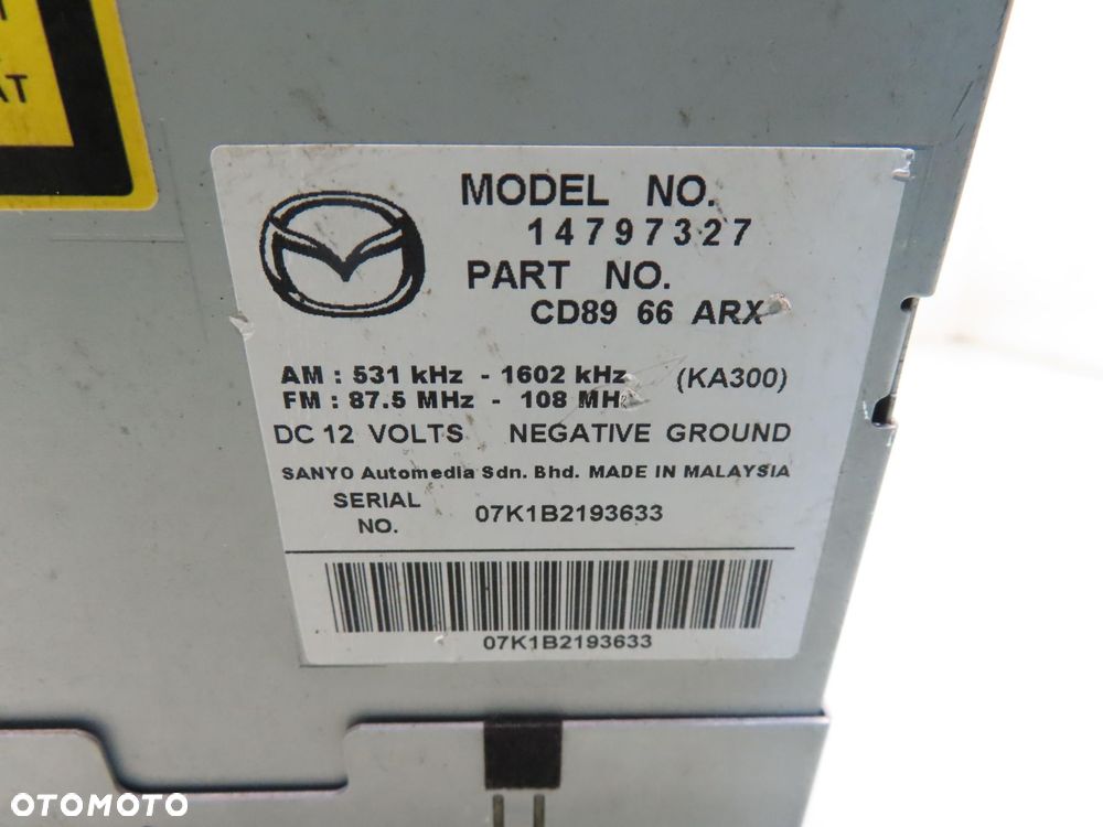 RADIO MAZDA 5 (CR19) 14797327 CD8966ARX - 5