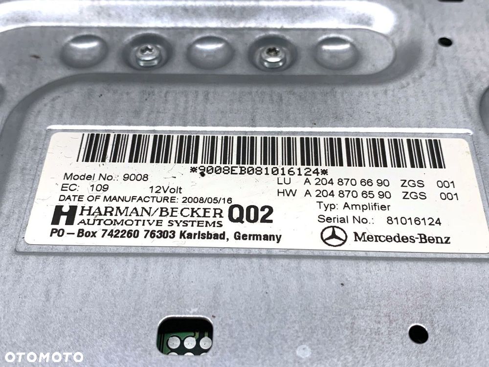 WZMACNIACZ  MERCEDES-BENZ KLASA C T-Model (S204) 2007 - 2014 C 220 CDI (204.208) 125 kW [170 KM] - 5