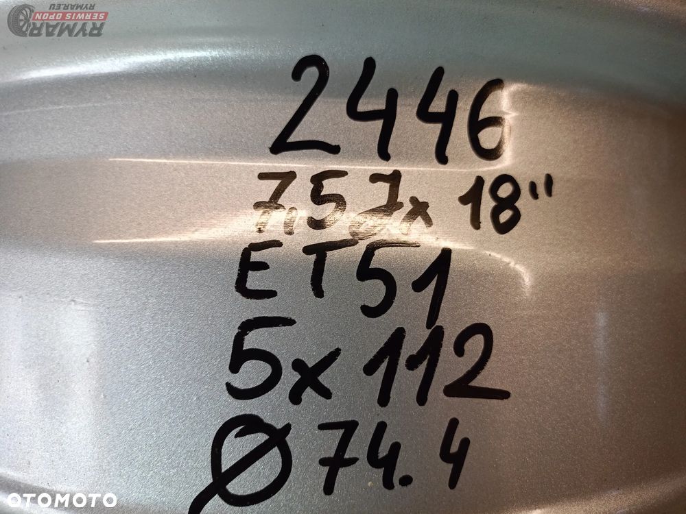 ŚLĄSK ALUFELGI 7.5X18" 5x112 ET51 SKODA AUDI VW SEAT KOMPLET - 10