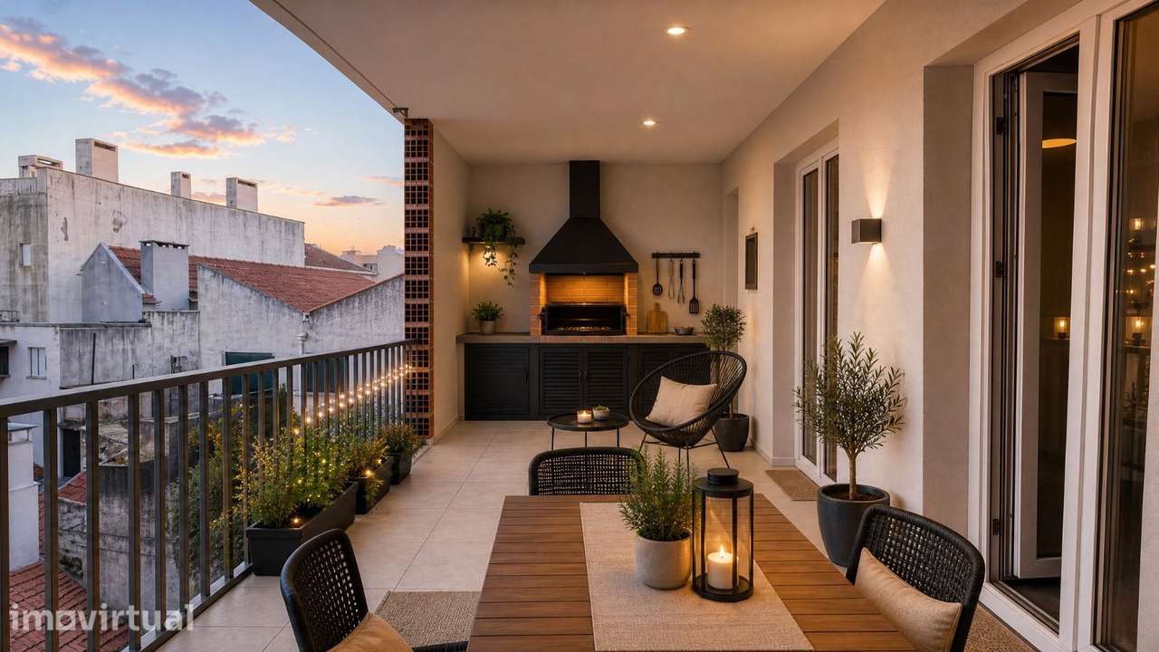 APARTAMENTO T2 Duplex  com terraço, como novo, Situado no Bairro No... - Grande imagem: 3/23