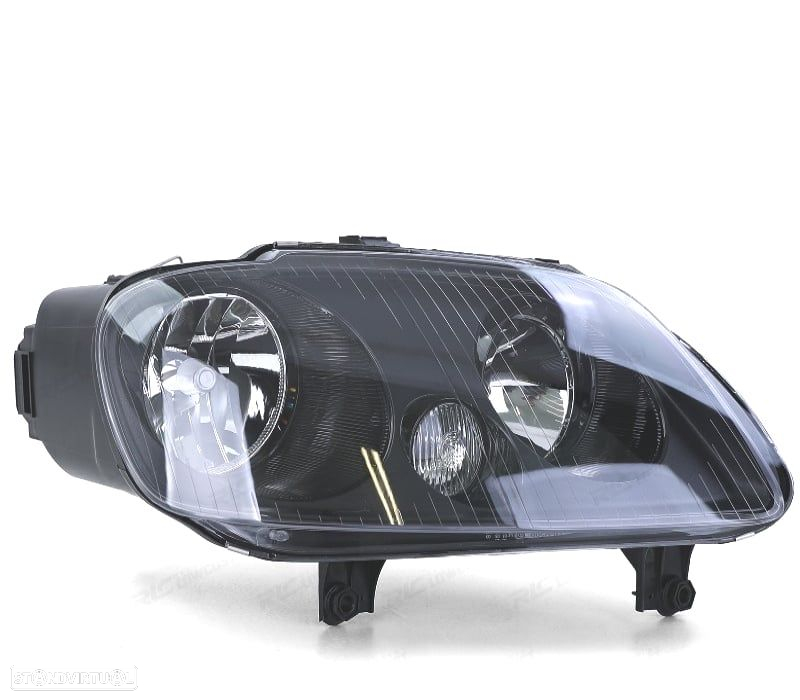 FARÓIS VOLKSWAGEN VW TOURAN 03-06 CADDY 04-10 PRETO - 4